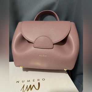 Polene Number One Nano Bag - Lilac Textured leather